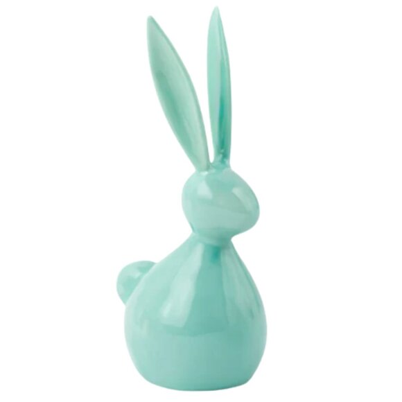 Mini Metal Easter Bunny Decor – 3”–5” Glossy Spring Figurine Set of 6 - Picture 8 of 9